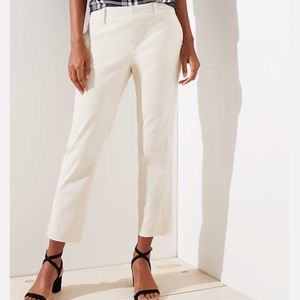 NWT Loft Embroidered Girlfriend Chinos
